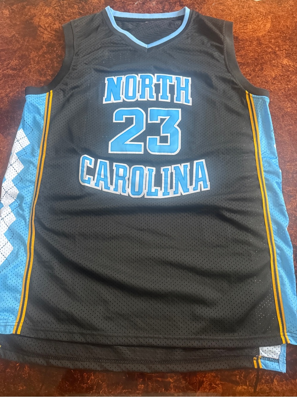 michael Jordan North Carolina #23 Basketball Jersey with Light Blue Trim